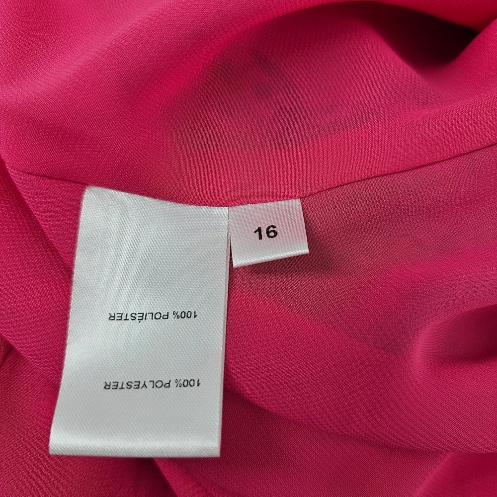 Doncaster Collection Pink Butterfly Print V-Neck Long Sleeve Shift Dress Size 16 - Picture 7 of 10